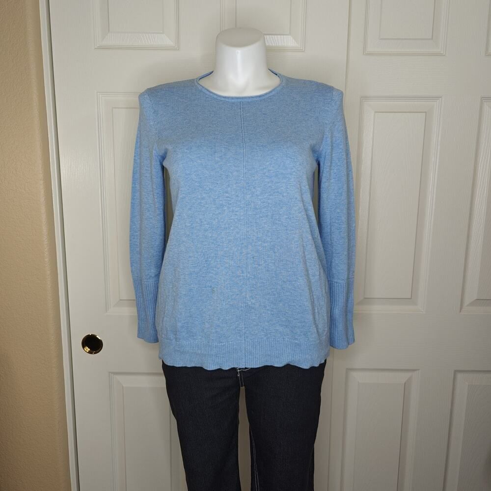 Belford blue crewneck high low sweater sz L